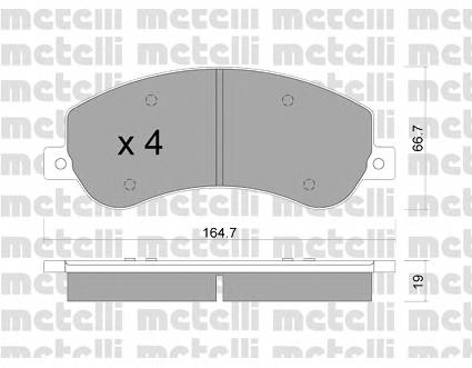 METELLI 22-0680-1 Комплект гальмівних колодок,