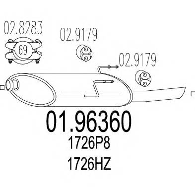 MTS 01.96360 Глушник вихлопних газів
