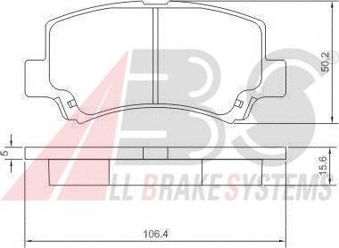 A.B.S. 37086 Комплект тормозных колодок,