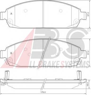 A.B.S. 37517 Комплект тормозных колодок,