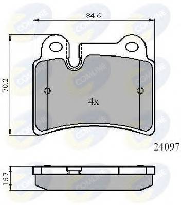 COMLINE CBP01728 Комплект гальмівних колодок,