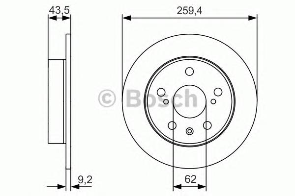 BOSCH 0986479C44 TARCZA HAM. SUZUKI