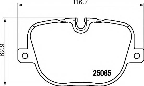 HELLA 8DB 355 015-451 Комплект тормозных колодок,