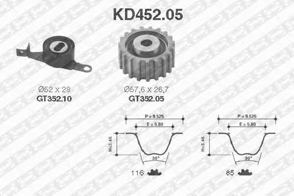 SNR KD452.05 Комплект ременя ГРМ