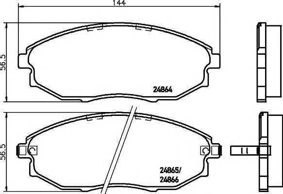 TEXTAR 2486401 Комплект гальмівних колодок,