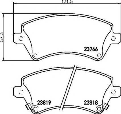 TEXTAR 2376601 Комплект гальмівних колодок,