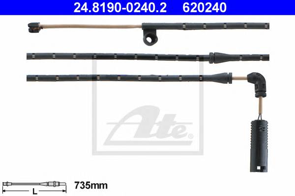 ATE 24.8190-0240.2 Сигналізатор, знос гальмівних