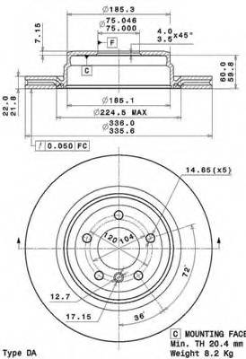 BREMBO 09.A270.11 Гальмівний диск