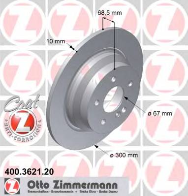 ZIMMERMANN 400.3621.20 Тормозной диск