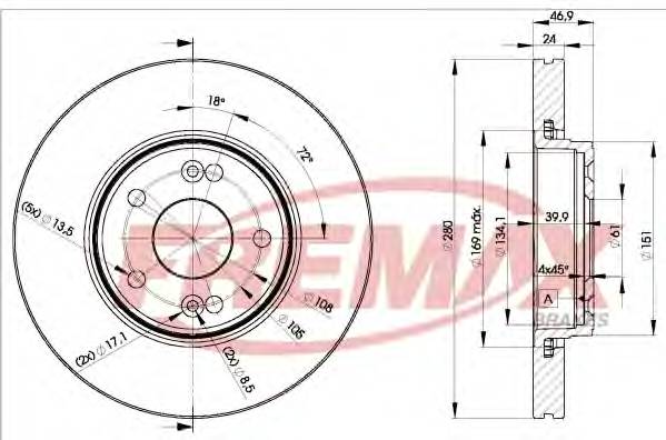 FREMAX BD-2234 Тормозной диск