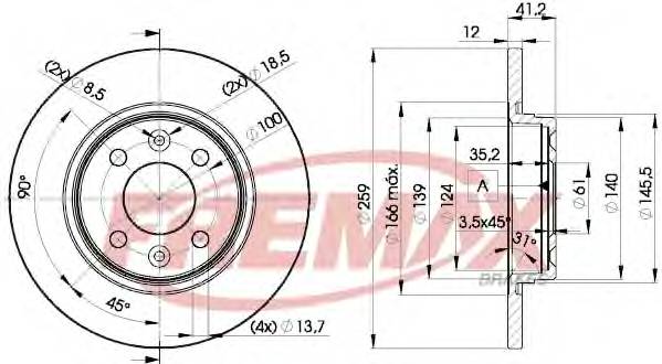 FREMAX BD-4707 Тормозной диск