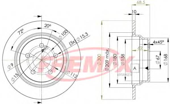 FREMAX BD-0413 Тормозной диск