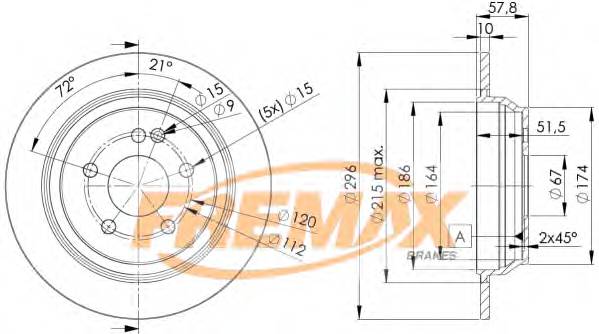 FREMAX BD-0416 Гальмівний диск