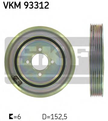 SKF VKM 93312 Ремінний шків, колінчастий