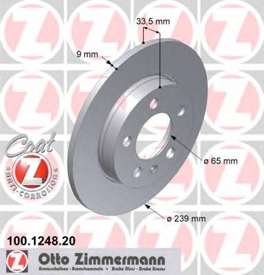 ZIMMERMANN 100.1248.20 Тормозной диск