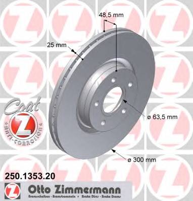 ZIMMERMANN 250.1353.20 Гальмівний диск
