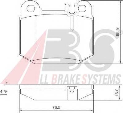 A.B.S. 37194 Комплект тормозных колодок,