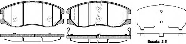 WOKING P13613.12 Комплект гальмівних колодок,