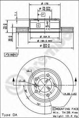 BREMBO 09.9172.11 Тормозной диск