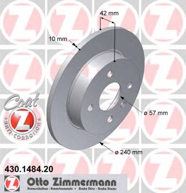 ZIMMERMANN 430.1484.20 Тормозной диск