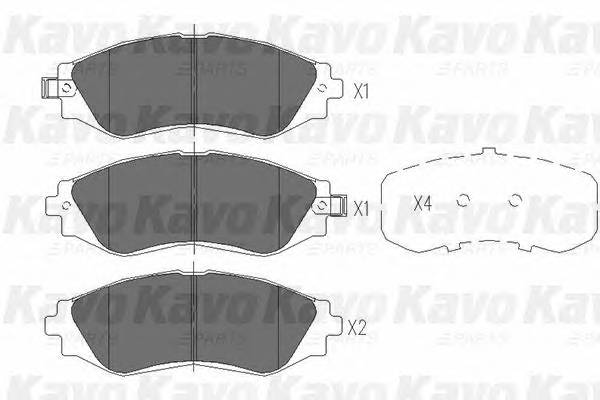 KAVO PARTS KBP-1001 Комплект тормозных колодок,