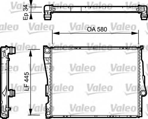 VALEO 734276 Радиатор, охлаждение двигателя