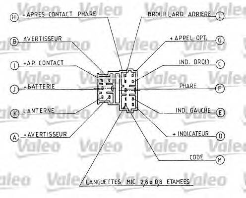 VALEO 251271 Выключатель на колонке