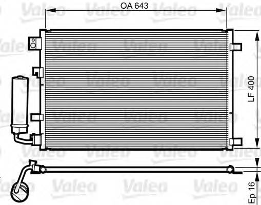 VALEO 814008 Конденсатор, кондиционер