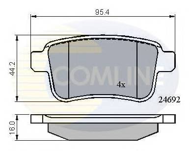 COMLINE CBP01715 Комплект гальмівних колодок,