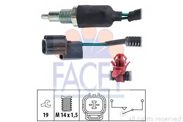 FACET 7.6174 Выключатель, фара заднего