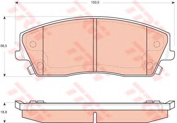 TRW GDB4140 Комплект гальмівних колодок,