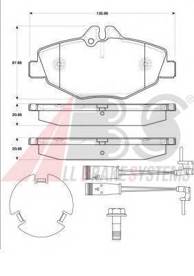 A.B.S. 37306 Комплект тормозных колодок,