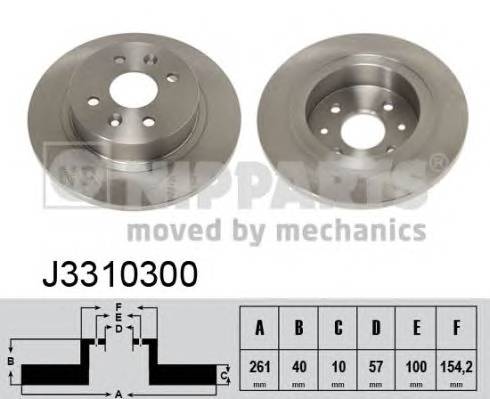 NIPPARTS J3310300 Тормозной диск