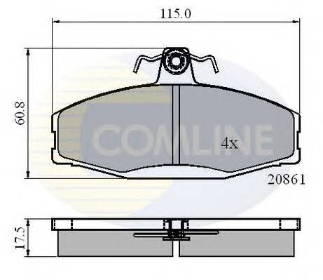 COMLINE CBP0928 Комплект гальмівних колодок,