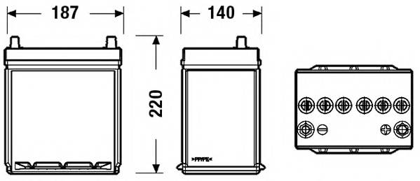 EXIDE EB356A Стартерная аккумуляторная батарея;