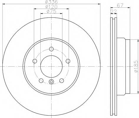 HELLA 8DD 355 111-961 Тормозной диск