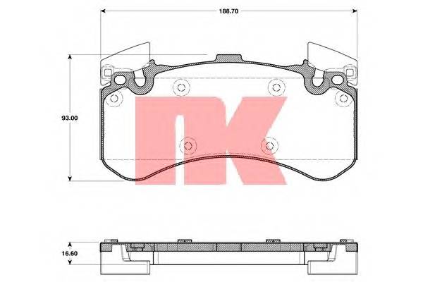 NK 2247108 Комплект гальмівних колодок,