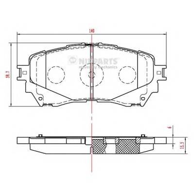 NIPPARTS N3603074 Гальмiвнi колодки, к-кт.