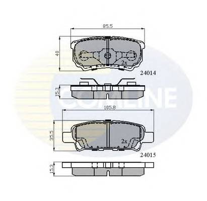 COMLINE CBP31290 Комплект гальмівних колодок,