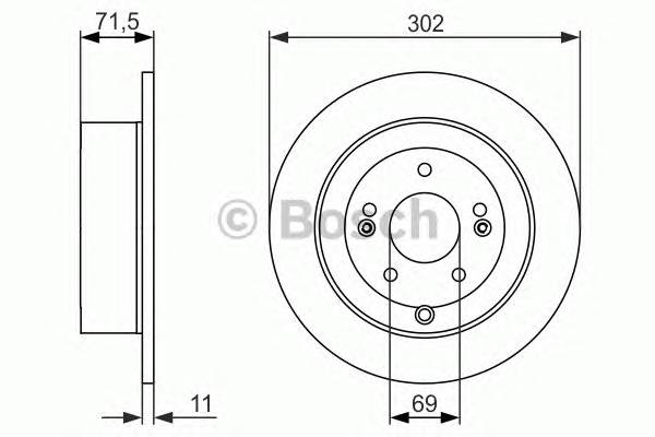 BOSCH 0 986 479 509 Тормозной диск