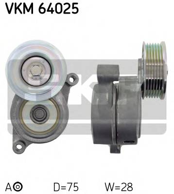 SKF VKM 64025 Натяжной ролик, поликлиновой