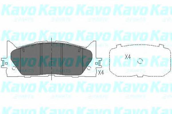 KAVO PARTS KBP-9087 Комплект гальмівних колодок,