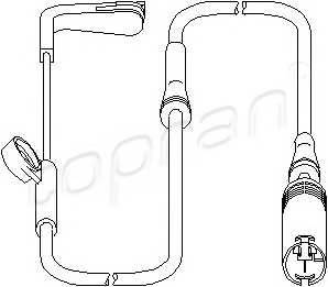 TOPRAN 500 993 Датчик, знос гальмівних