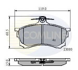 COMLINE CBP3452 Комплект тормозных колодок,