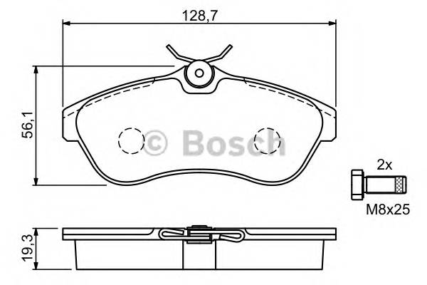 BOSCH 0 986 424 635 Комплект гальмівних колодок,