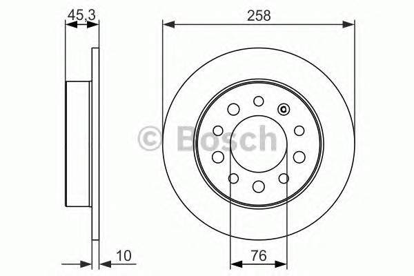 BOSCH 0 986 479 697 Тормозной диск