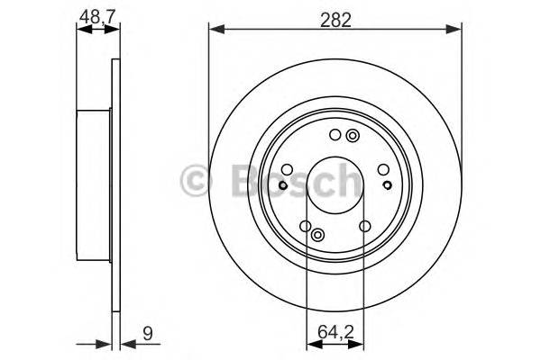 BOSCH 0 986 479 738 Тормозной диск