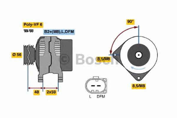 BOSCH 0 124 525 092 Генератор