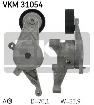 SKF VKM 31054 Натяжной ролик, поликлиновой