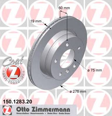 ZIMMERMANN 150.1283.20 Тормозной диск